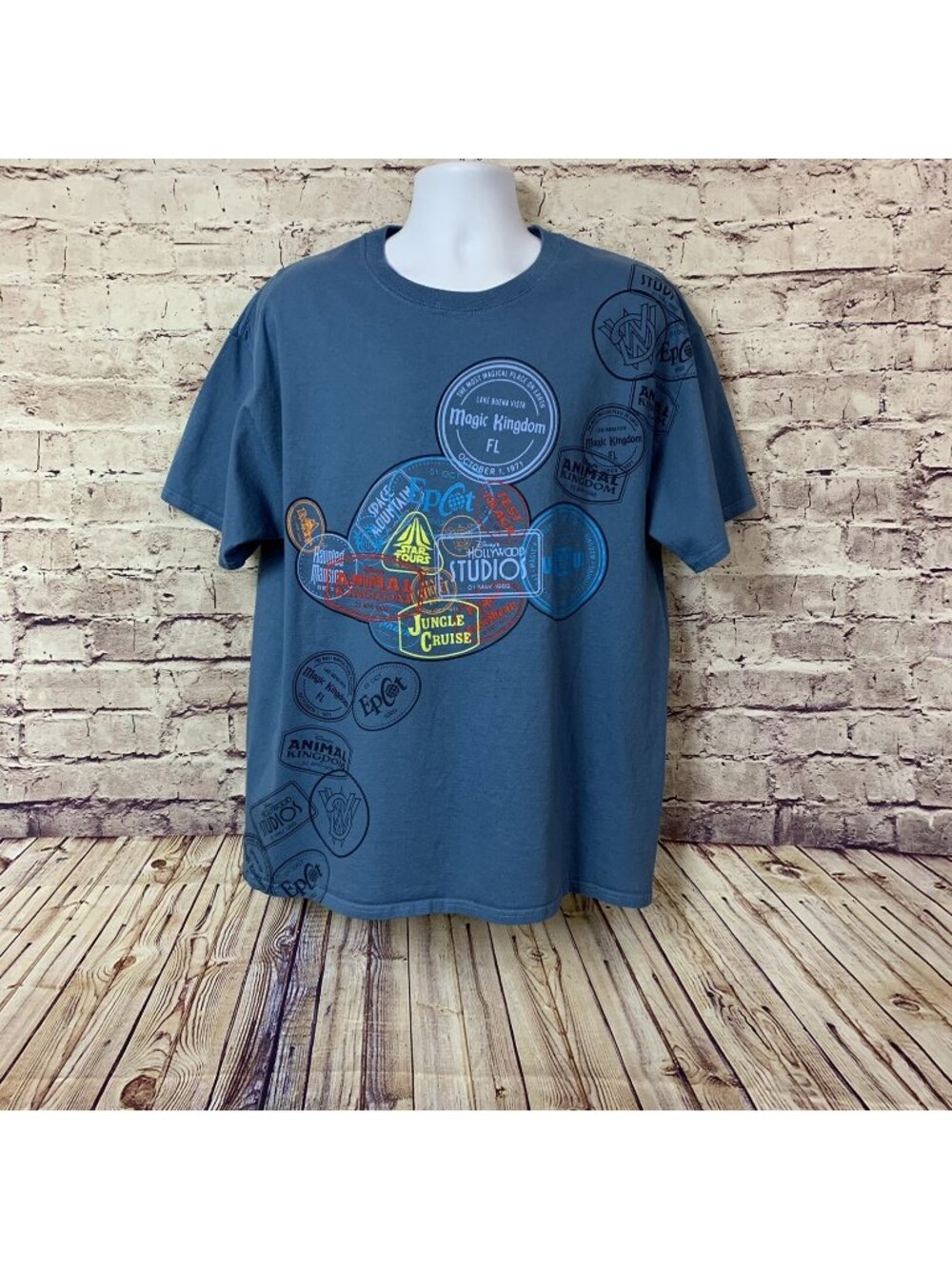 Disney Parks Blue Theme Parks Magic Kindom Epcot Short Sleeve Unisex